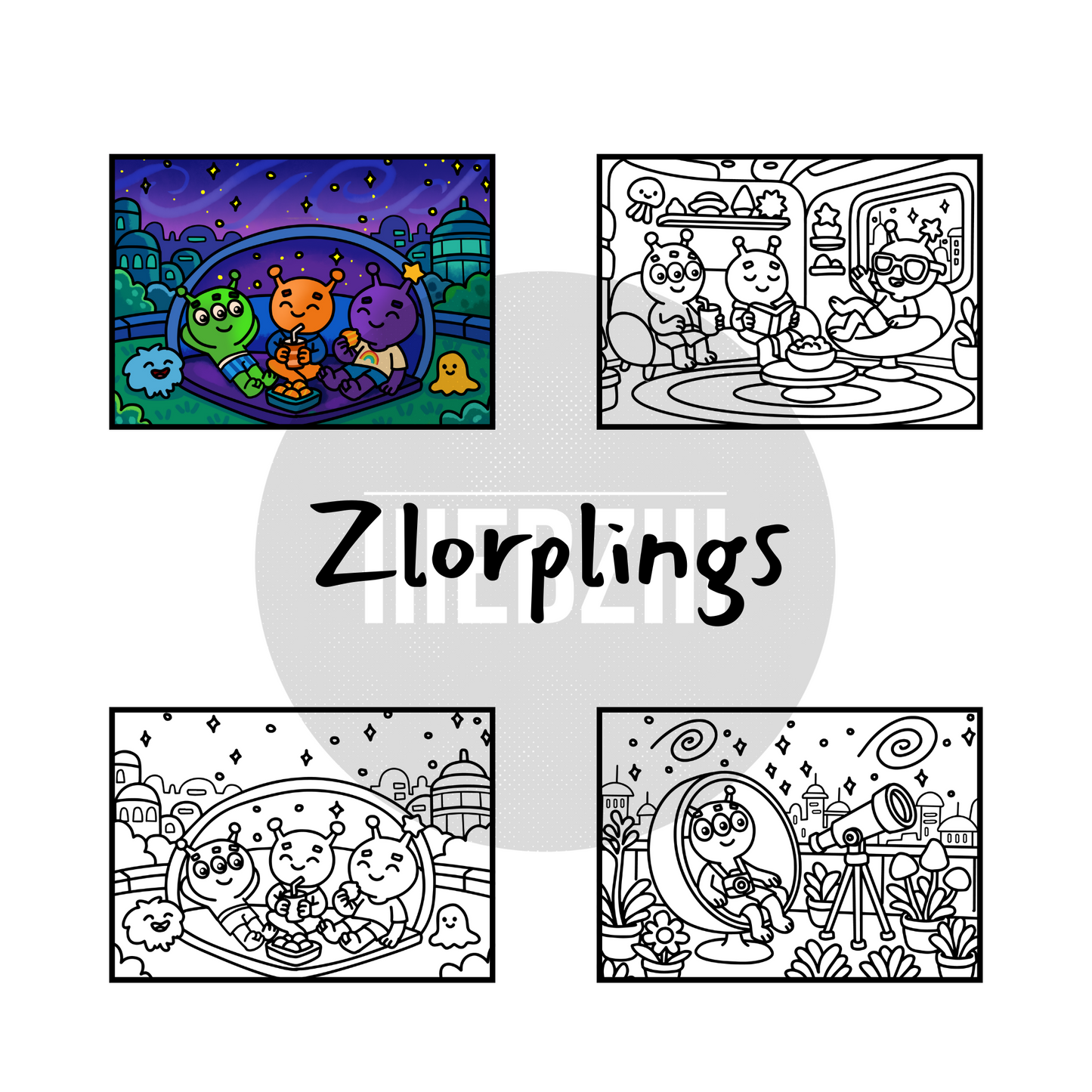 Zlorplings: Coloring Pages