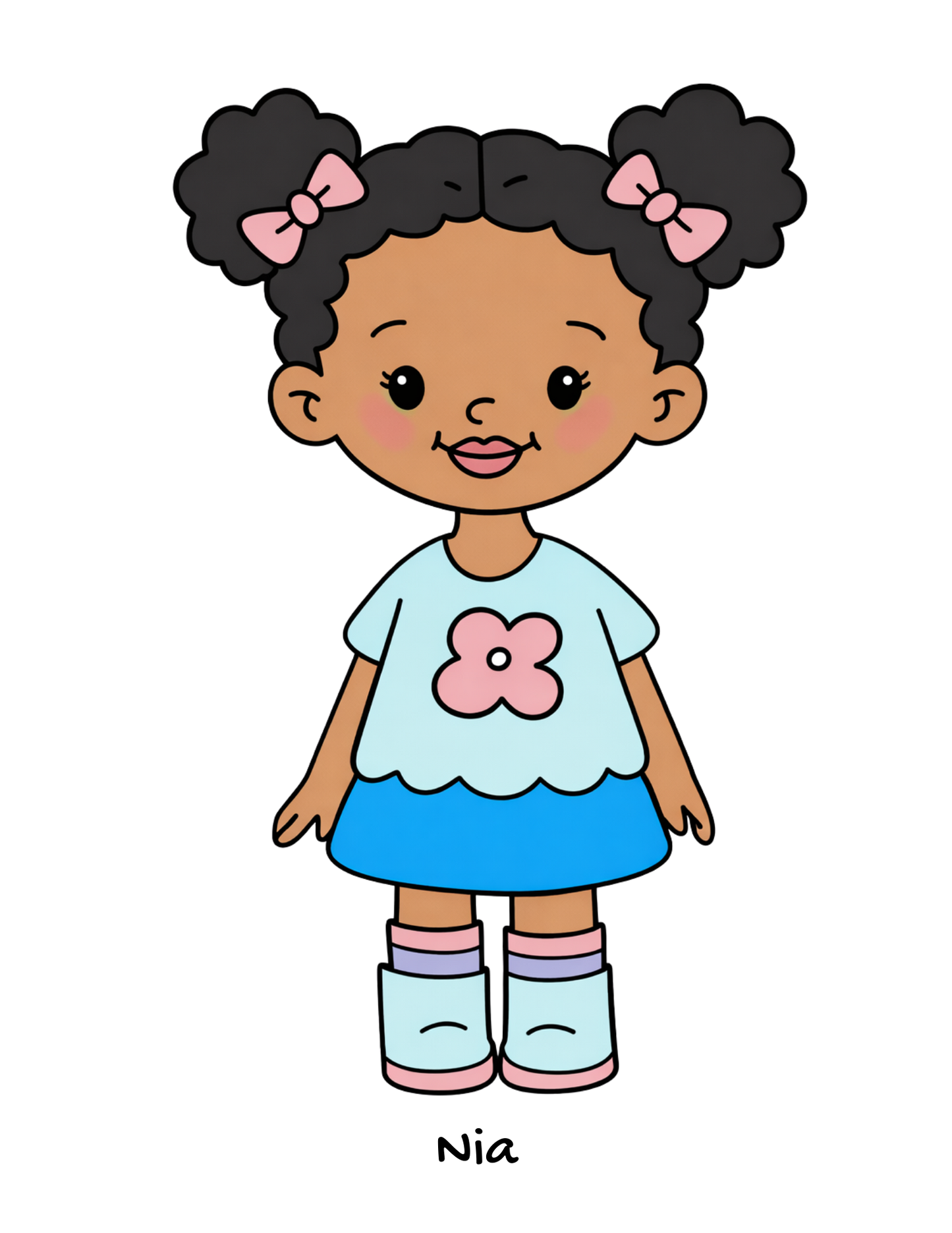 FREE: Little Ladies - Coloring pages