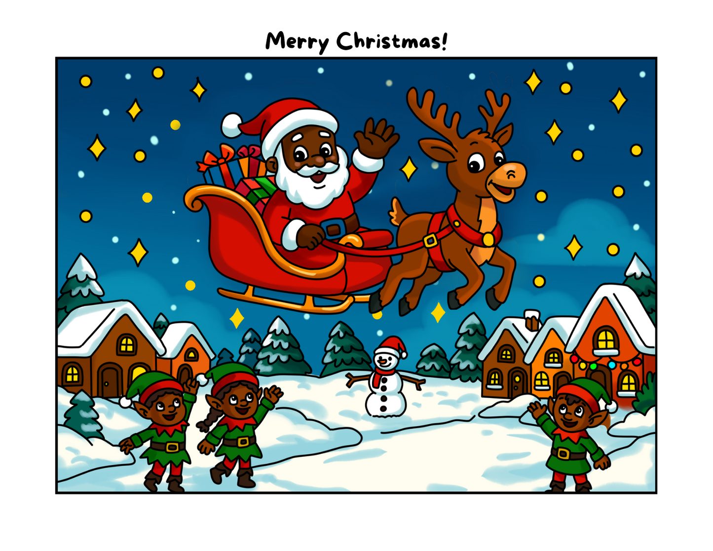 Black Santa Coloring Book Bundle