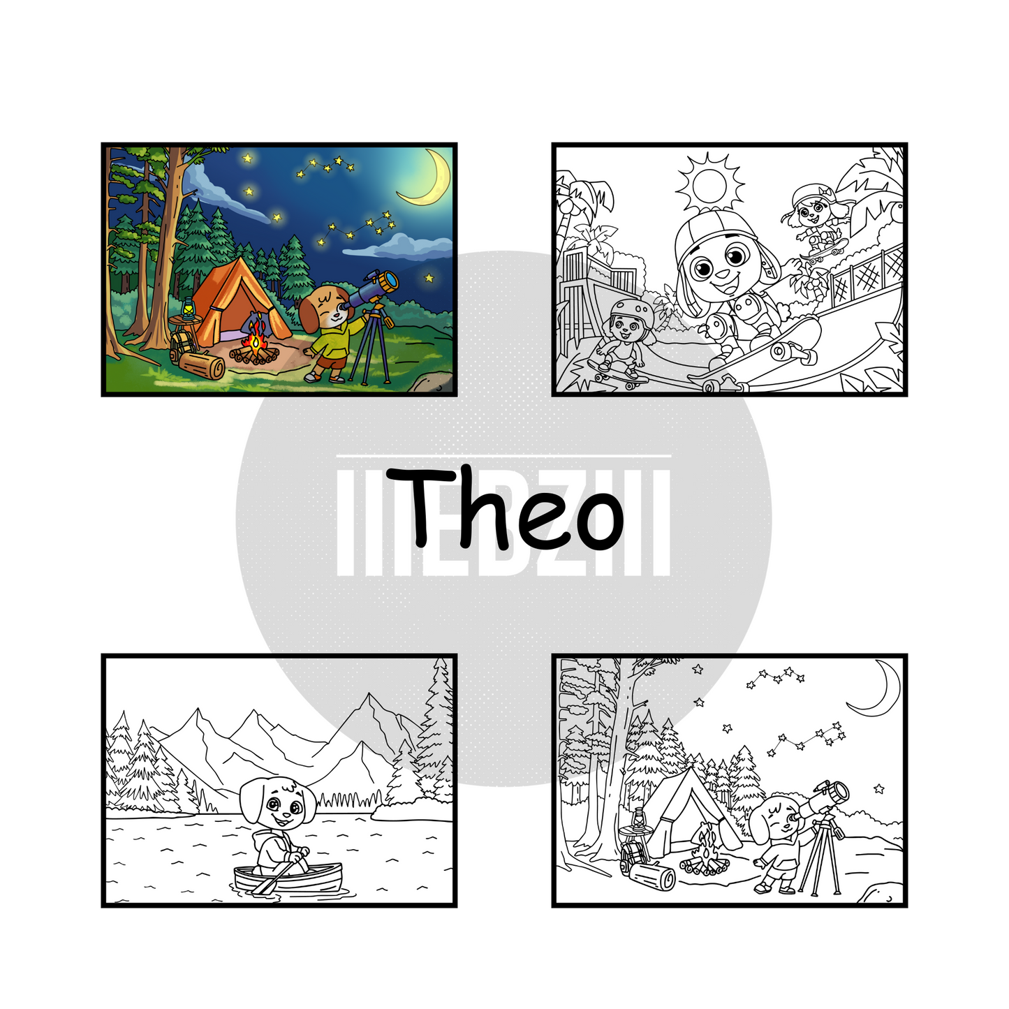 Theo: Coloring Pages