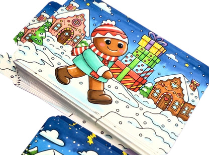Gingerbread Man Presents- 5 Postcard