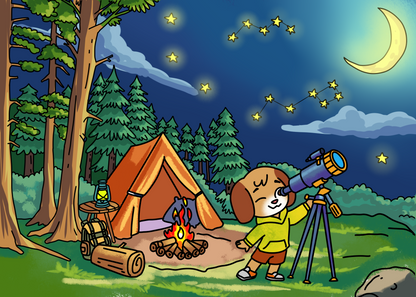 Theo Goes to Camp - 5 Postcard