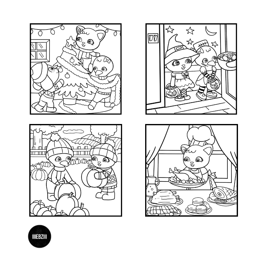 Fancy Cat v.5: Holiday Season: Super Cute, Fun and Easy Coloring for All Ages