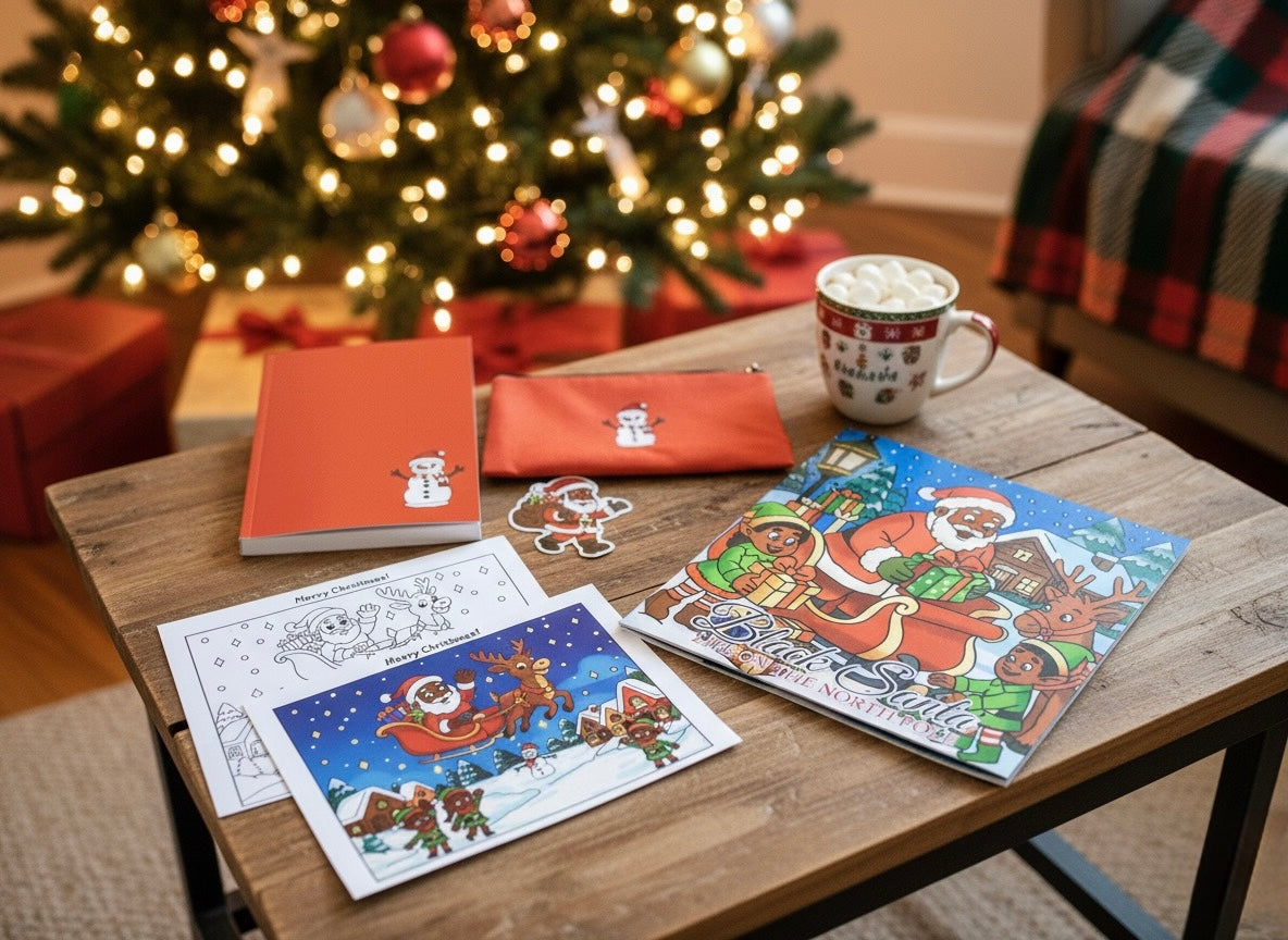 Black Santa Coloring Book Bundle