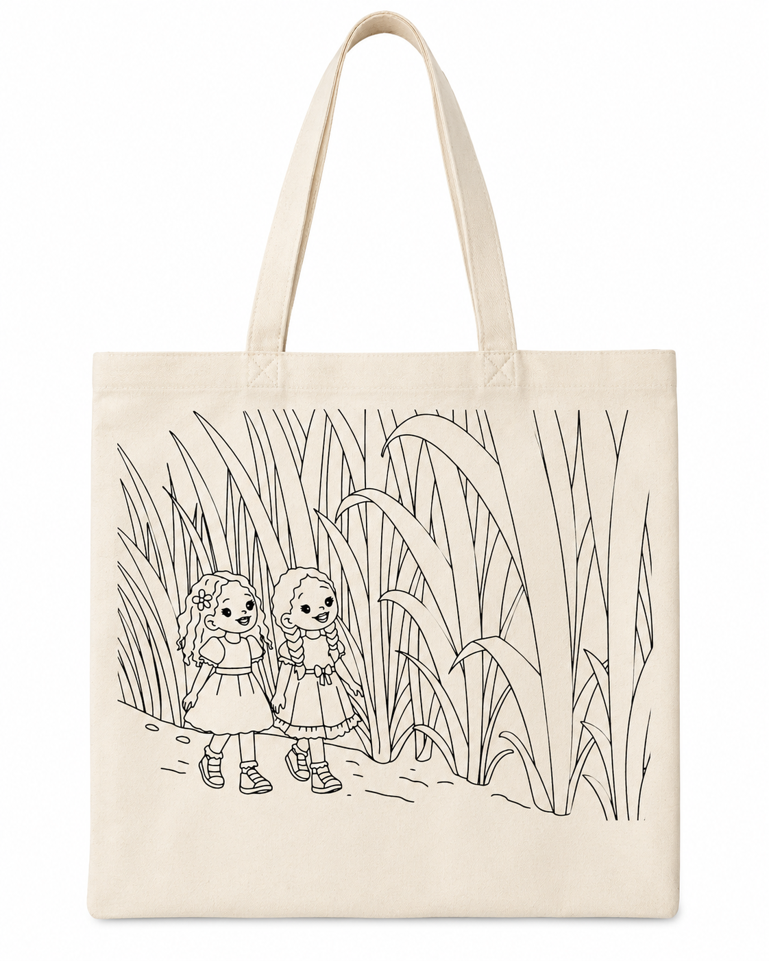 Little Ladies Big World Canvas Tote Bag