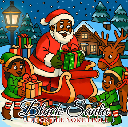 Black Santa Coloring Book Bundle