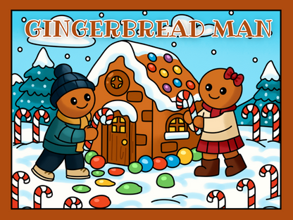 Gingerbread Man Coloring Book Bundle (Card-stock)