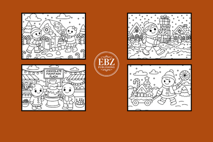 Gingerbread Man Coloring Book Bundle (Card-stock)